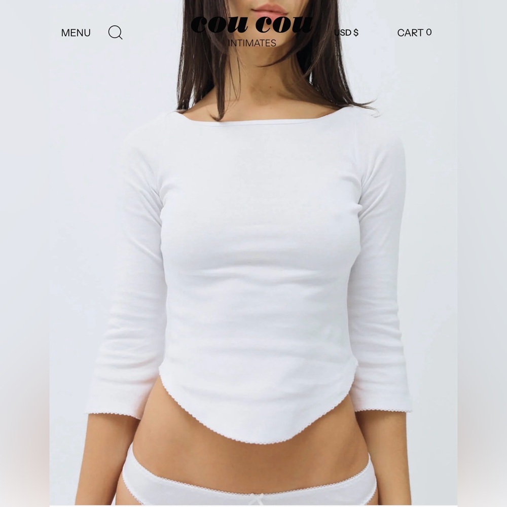 The Rina Long Sleeve: White - XS